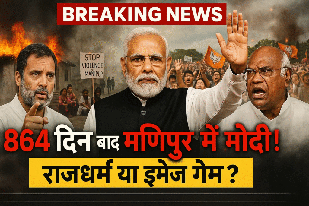 864 din bad modi manipur me Congress ka var rajdhram ya image game