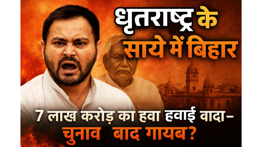 dhratrashtra ke saye me bihar 7 lakh karod ka hava hawai vada