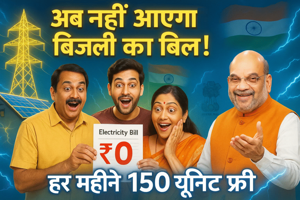 ab nahi aayega bijli ka bill sarkar de rahi hai har mahine 150 unit free bijli