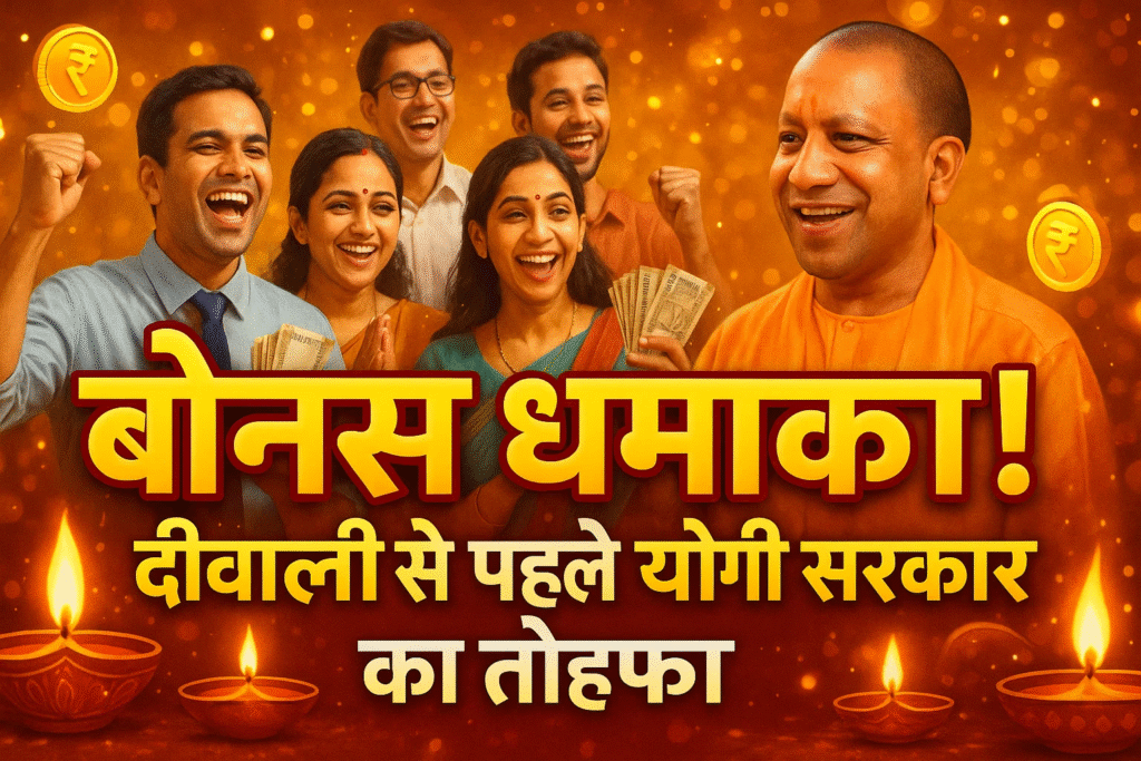 diwali dhamaka yogi sarkar ne lutaya bonus ka khajana