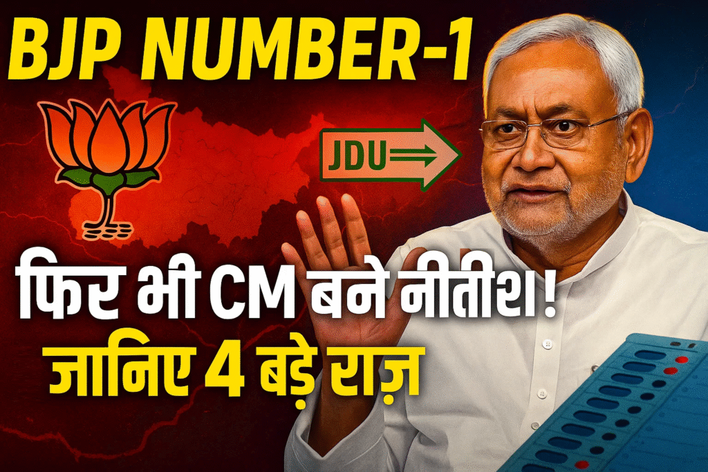 bihar me bjp number 1 fir bhi cm bne nitish