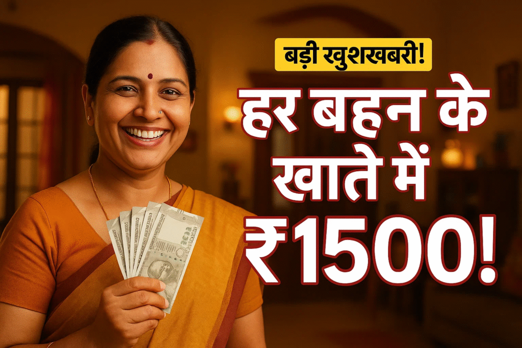 ghar ghar khushiya ab bahano ko milenge 1500 rupaye har mahine