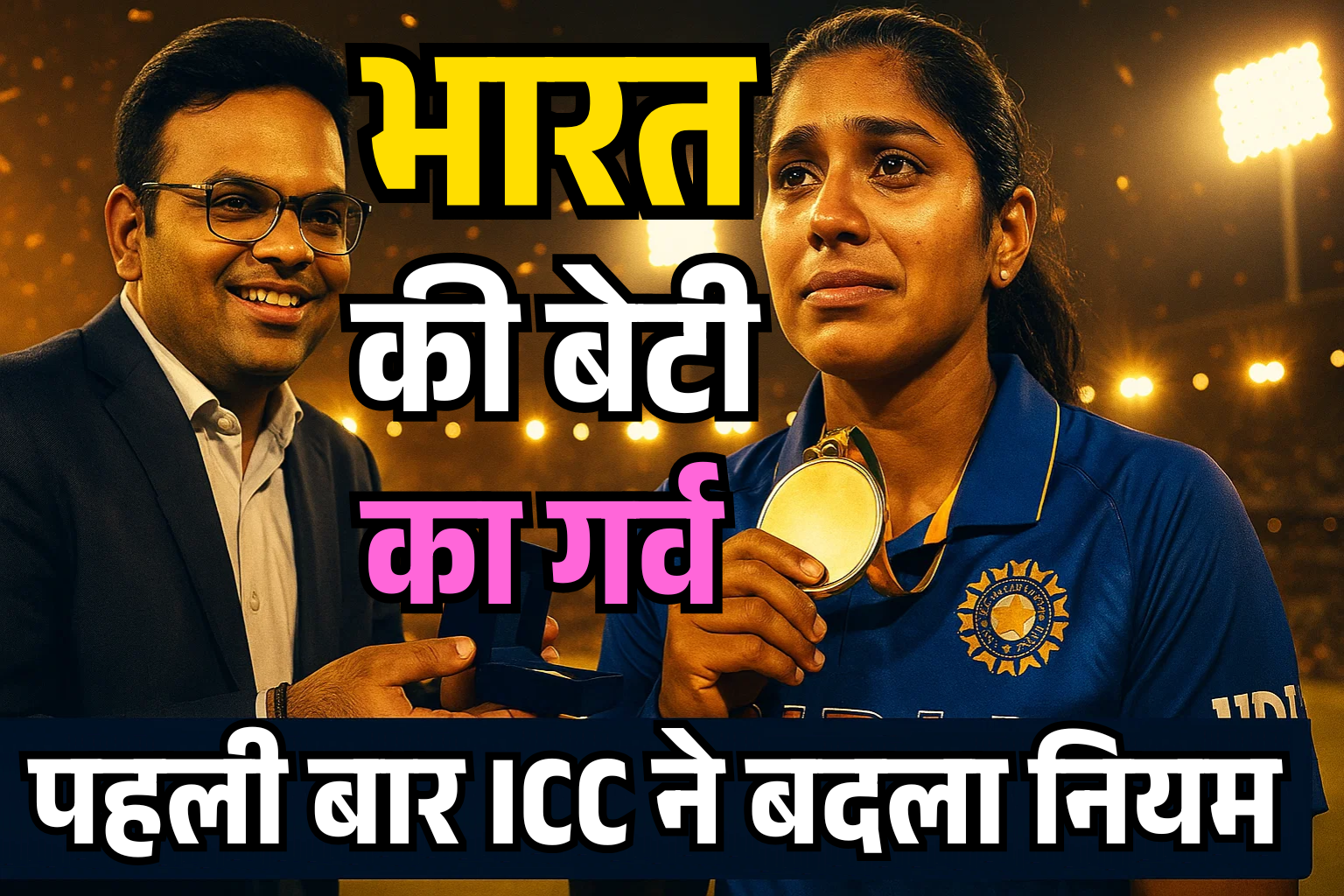 icc me pahali baar bharatiya beti ke naam itihas jayshah ne kiya kamal