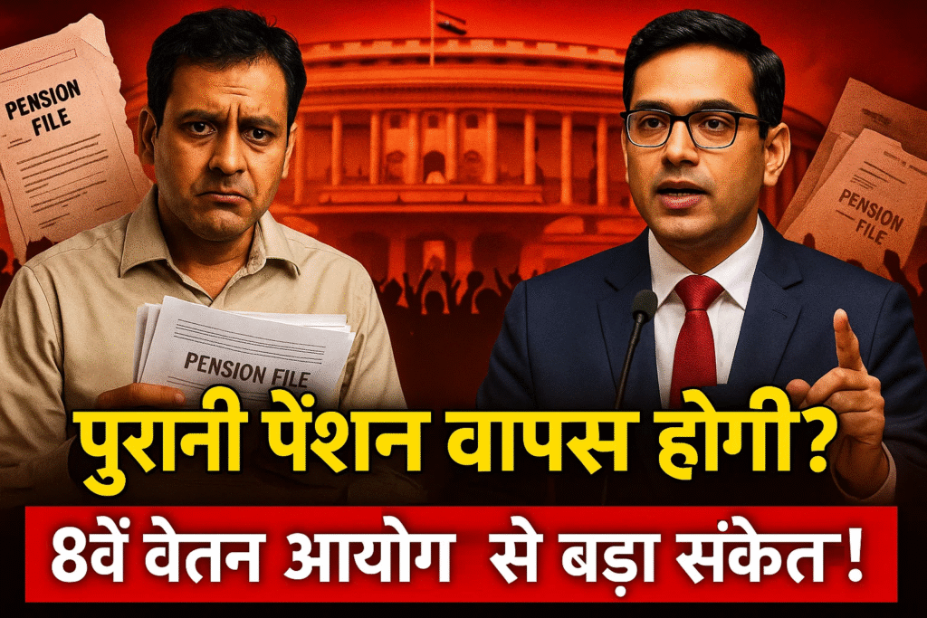 ops ya ups 8va vetan aayog lekar aaya chaukane wala sanket