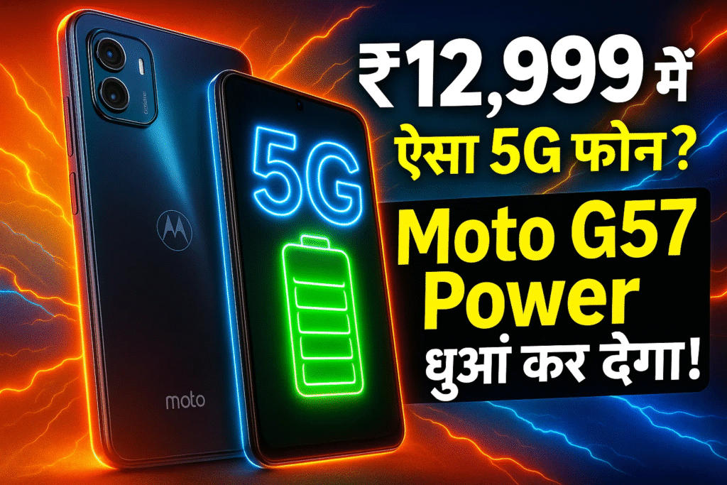 ₹12999 me aesa 5G phone moto G57 power ne market hila diya
