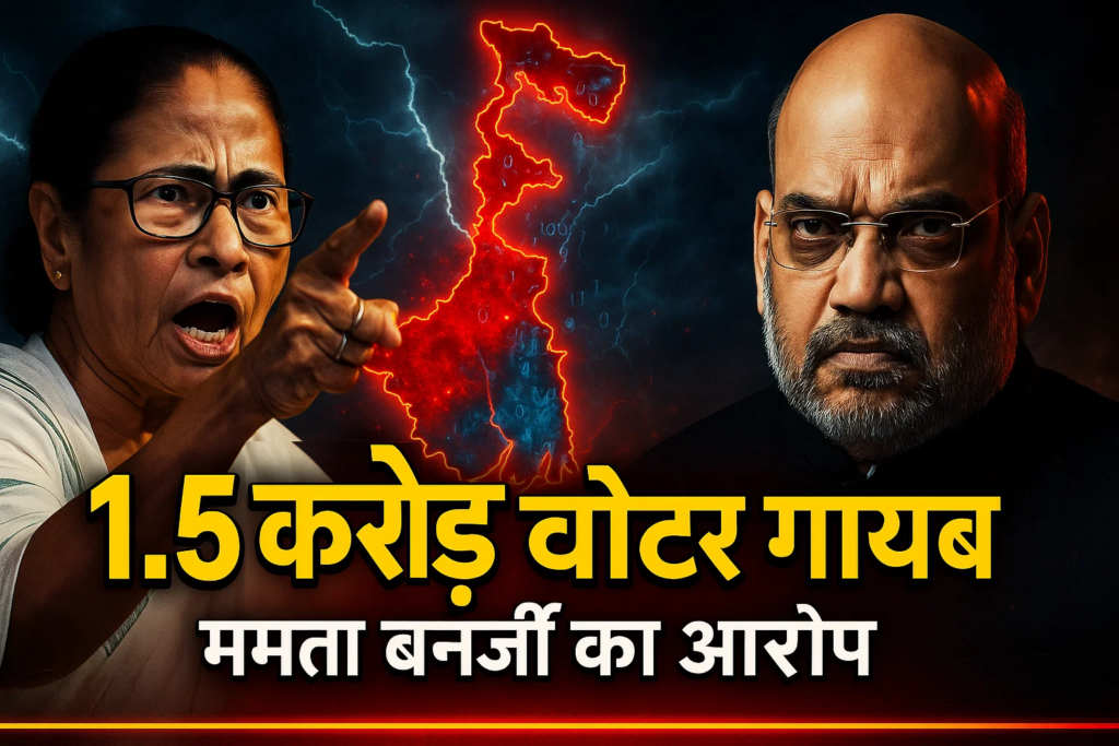 1.5 cror voter gayab Mamata Banerjee ka visfotak aarop