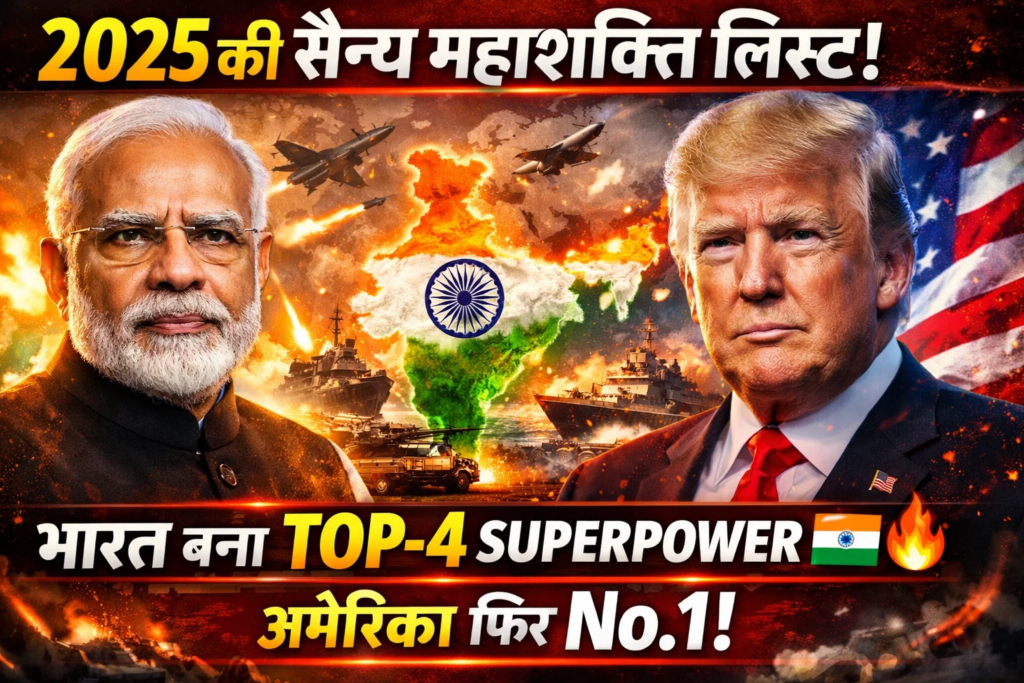 2025 ki sainya mahashakti list jaari bharat bana top 4 superpower america fir number 1