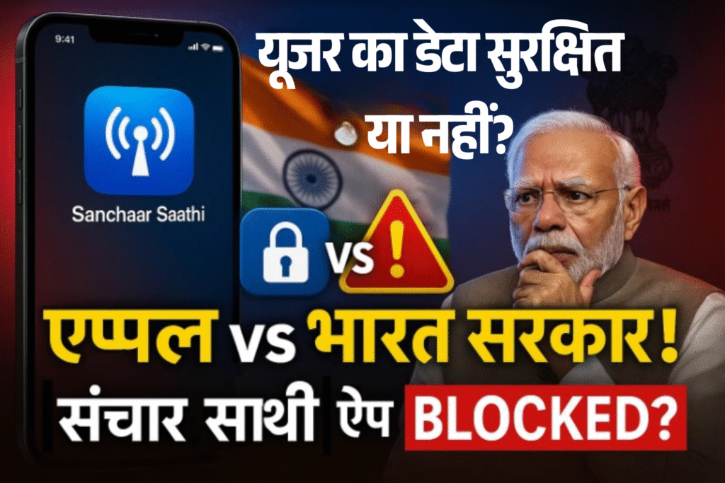 apple ne bharat sarkar ko kaha no users ka deta surakshit sanchar sathi app ke khilaf bada kadam
