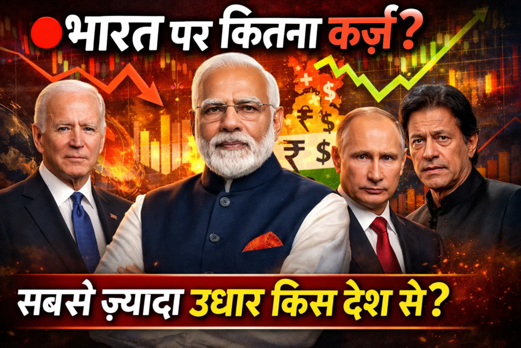 bharat par kitna karj hai aur sabse jyada udhar kis desh ka