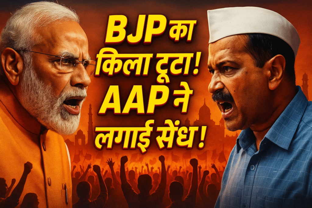 bjp ke kile me sendh Kejriwal ki aap ne badli delhi ki siyasat