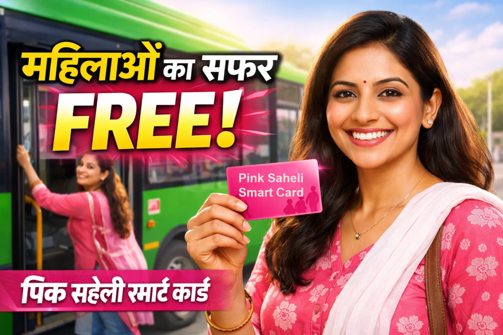 free bus safar ka sapna sach sirf pink saheli smart card ke liye