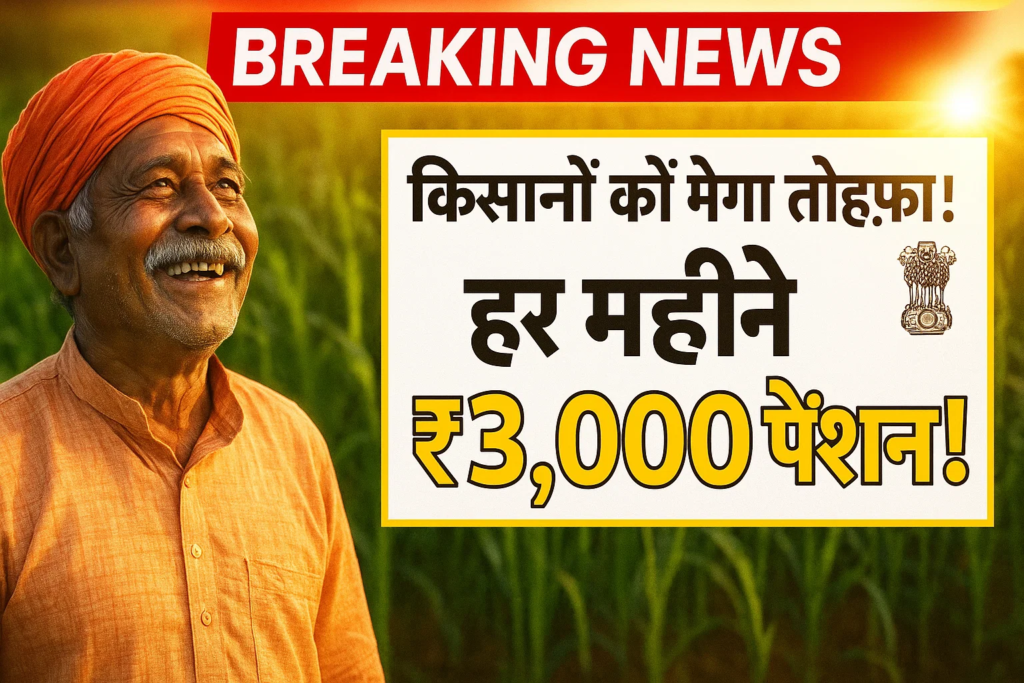 kisano par barsa sarkar ka mega tohafa 60 ki umra par har mahine 3000 ki pension