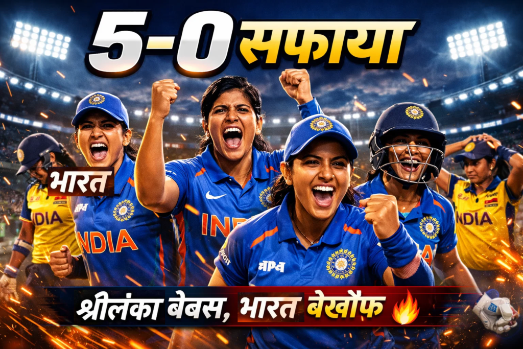 shrilanka bebas bharat bekhof mahila team ka record tod 5-0safaya
