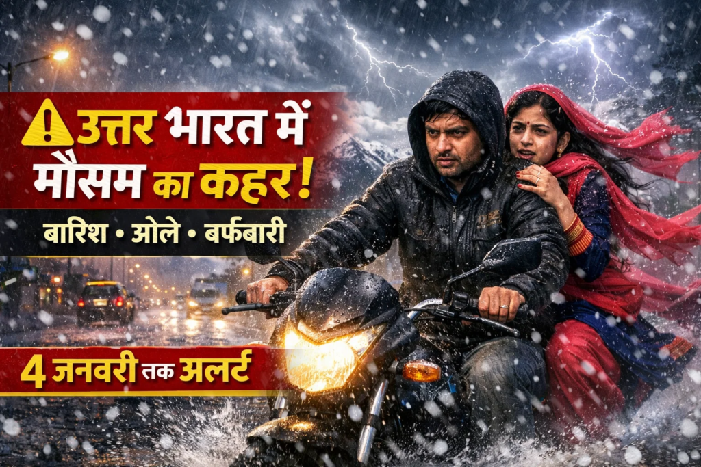 uttar bharat me mousam ka bada badlav barish ole aur barf ka alert jaari