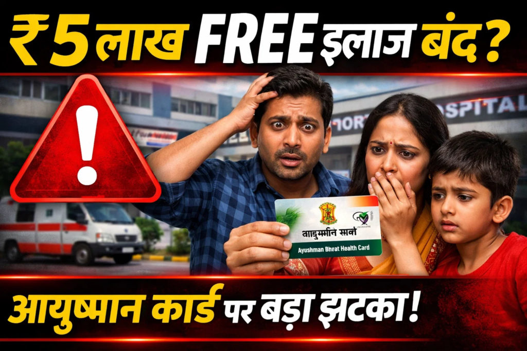 5 lakh free ilaj par khatara aayushman card ke niyam badale rato rat