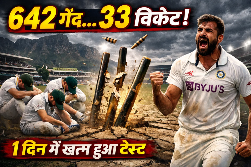 642 ball 33 wicket aur 1 din me khatm hua test cricket par laga sabse bada daag