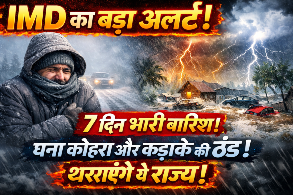 imd ka bada alert 7 din bhari barish ghana kohara aur kadake ki thand se tharayega ye rajya