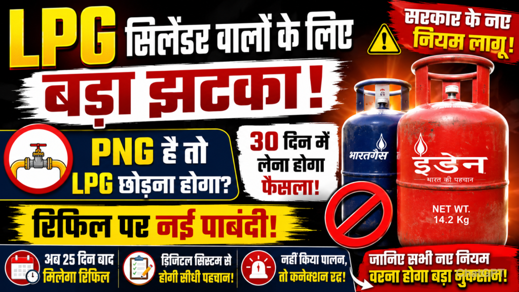 LPG cylinder walon ke liye bada jhatka sarkar ne badal diye niyam band ho sakti hai gas supply