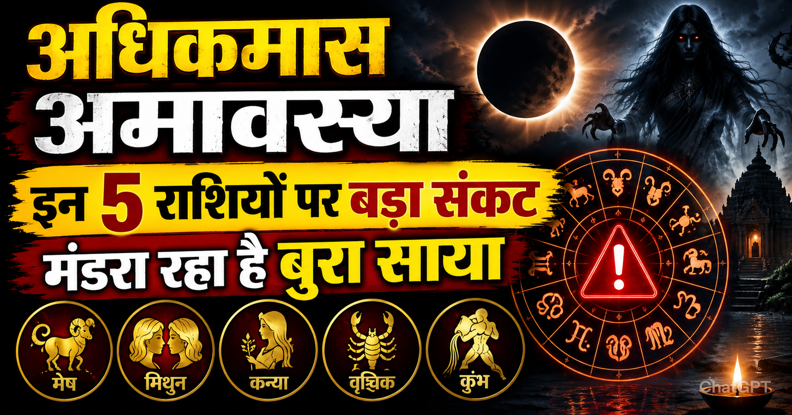 Adhikmaas Amavasya 2026 in 5 rashiyo par mandra raha sankat