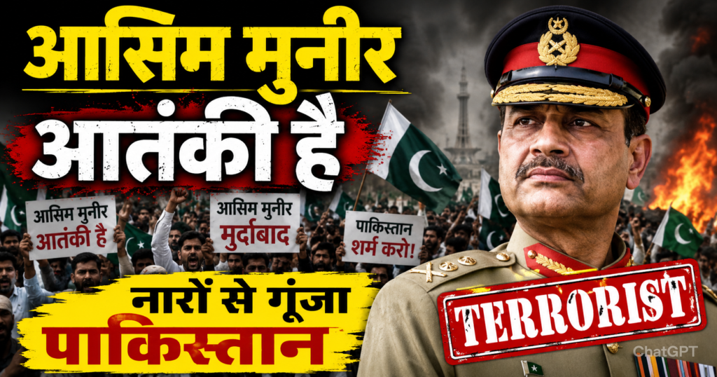 Asim Munir Aatanki Hai naro se gunja pakistan pok me halat bekabu