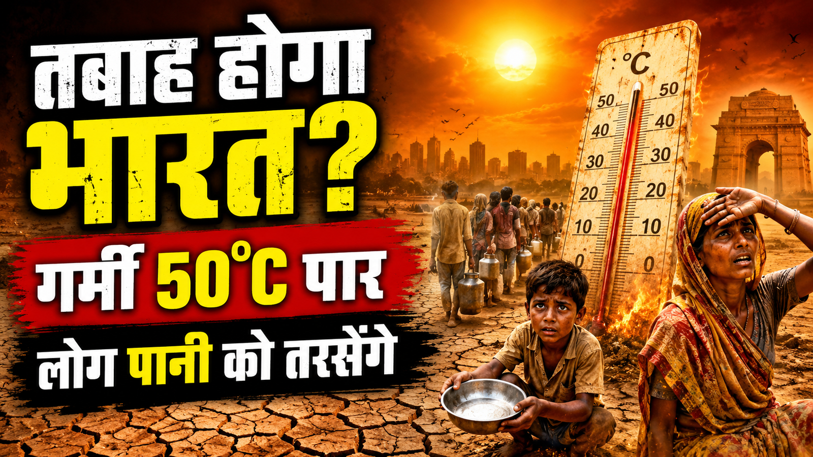 bharat par mandra raha sukhe aur bhishan garmi ka khatara