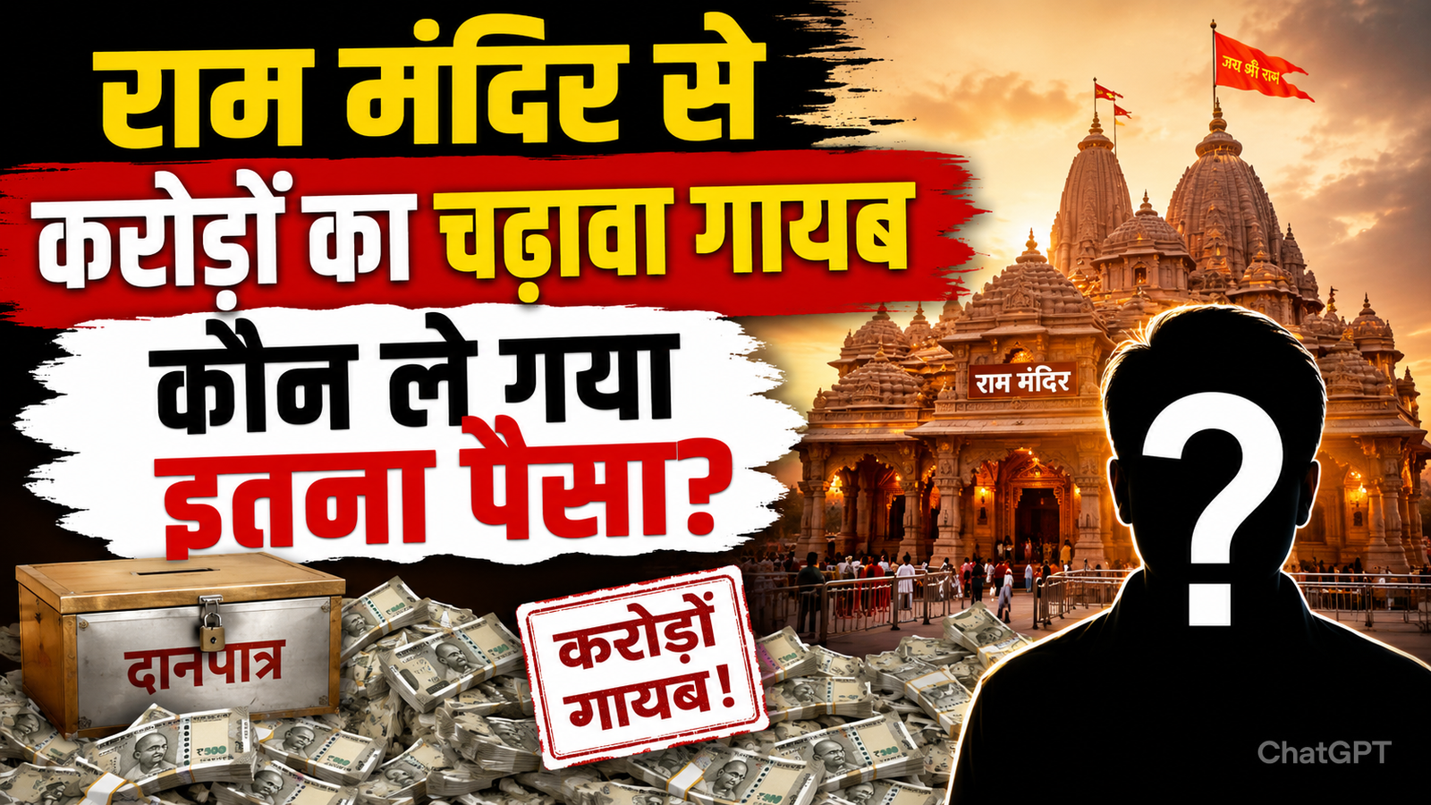 ram mandir se karodon rupaye gayab akhilesh yadav ke aarop se macha bada bawal