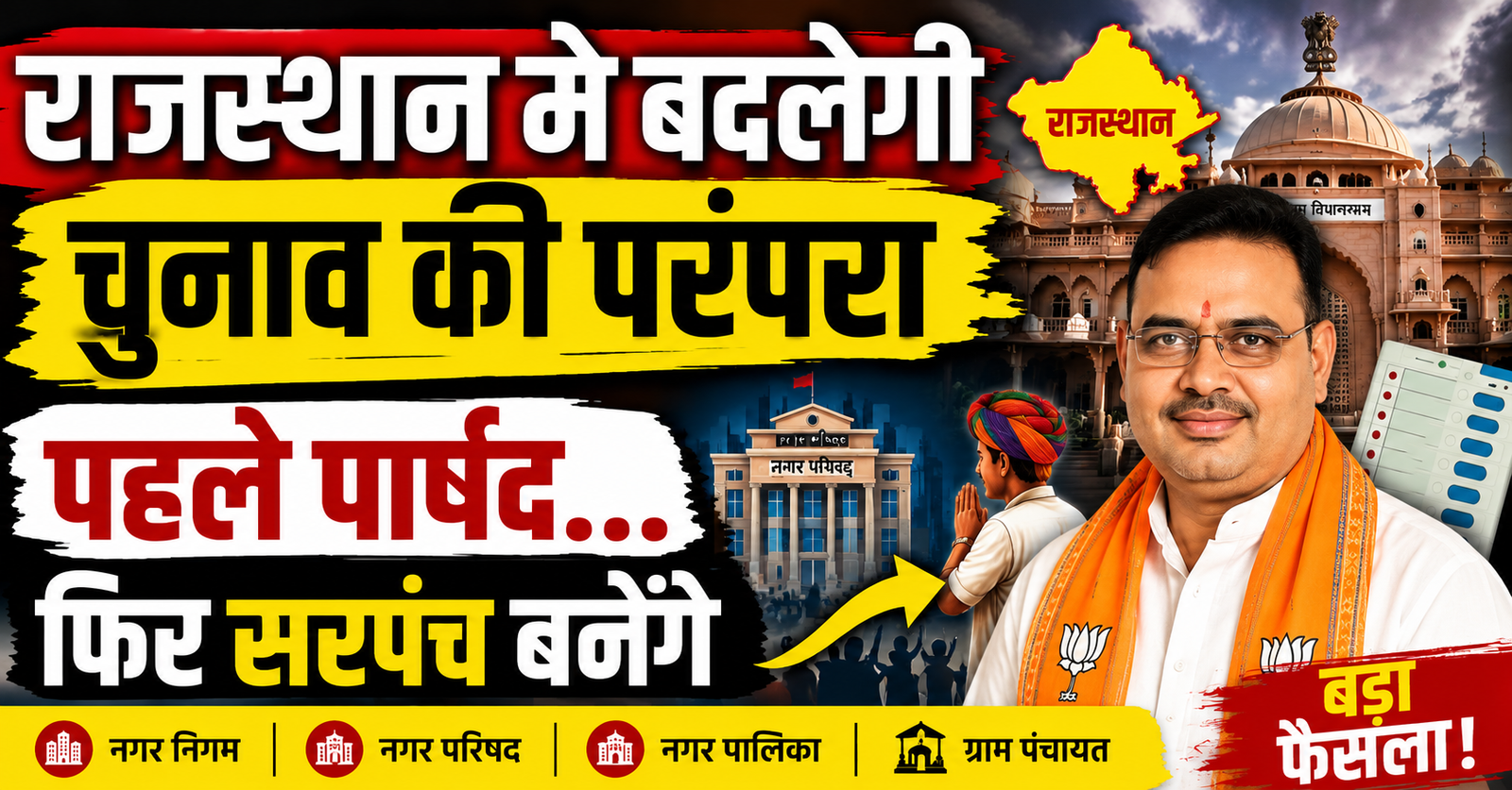 rajasthan me chunavi khel badal gaya ab sarpanch nahi pahale parshad chunenge