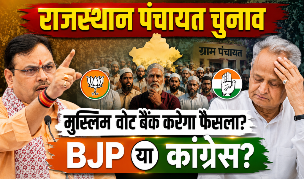 rajasthan me siyasi bhuchal congress ke gadh me BJP ki entry ab muslim vote bank karega faisla